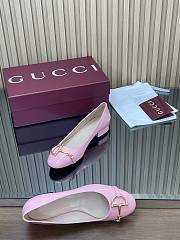 Colestore Gucci Women's Ballet Flat with Half Horsebit in Fuchsia Patent leather - 4