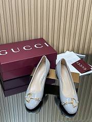 Colestore Gucci Women's Ballet Flat with Half Horsebit in Grey Patent leather - 1
