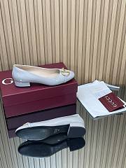 Colestore Gucci Women's Ballet Flat with Half Horsebit in Grey Patent leather - 6