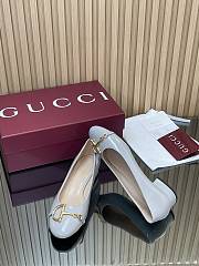 Colestore Gucci Women's Ballet Flat with Half Horsebit in Grey Patent leather - 4