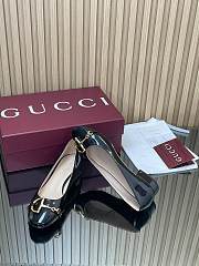 Colestore Gucci Women's Ballet Flat with Half Horsebit in Black Patent leather - 2