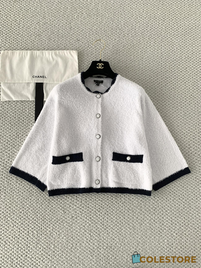 Colestore Chanel Cardigan White & Black - 1