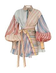 Colestore  Zimmermann Rebellion Striped Mini Dress Spliced - 6