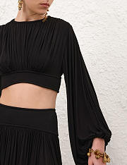 Colestore  Zimmermann Hypnotic Batwing Bodice Black + Gathered Maxi Skirt Black - 5