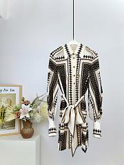 Colestore Zimmermann Scarf Mini Dress Black Geo Print  - 6