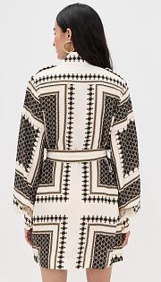 Colestore Zimmermann Scarf Mini Dress Black Geo Print  - 3