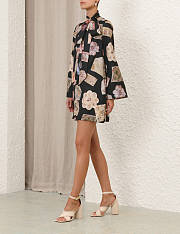 Colestore  Zimmermann Dream Tunic Dress Black Love Letter - 4