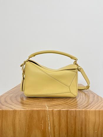 Colestore Loewe Small Featherlight Puzzle Bag in Nappa Lambskin Dark Butter 24x10.5x16.5cm