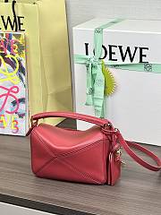 Colestore Loewe Mini Featherlight Puzzle bag in Nappa Lambskin Burnt Red 17.5x12.5x7.5cm - 5