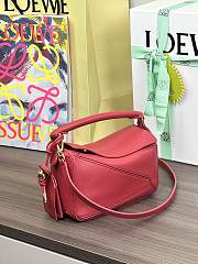 Colestore Loewe Mini Featherlight Puzzle bag in Nappa Lambskin Burnt Red 17.5x12.5x7.5cm - 4