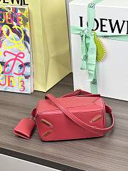 Colestore Loewe Mini Featherlight Puzzle bag in Nappa Lambskin Burnt Red 17.5x12.5x7.5cm - 3