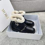 Colestore Dior DiorAlps D-Quest Ankle Boot Black Grained Calfskin and White Lambskin Shearling - 6