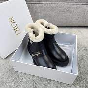 Colestore Dior DiorAlps D-Quest Ankle Boot Black Grained Calfskin and White Lambskin Shearling - 3