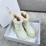 Colestore Dior DiorAlps D-Quest Ankle Boot Ecru Grained Calfskin and Lambskin Shearling - 6