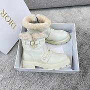 Colestore Dior DiorAlps D-Quest Ankle Boot Ecru Grained Calfskin and Lambskin Shearling - 5
