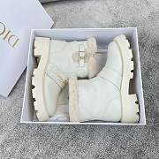 Colestore Dior DiorAlps D-Quest Ankle Boot Ecru Grained Calfskin and Lambskin Shearling - 4