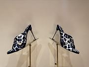 Colestore Dolce & Gabbana Leopard-print Black & White Satin Mules - 6