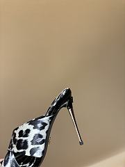 Colestore Dolce & Gabbana Leopard-print Black & White Satin Mules - 3