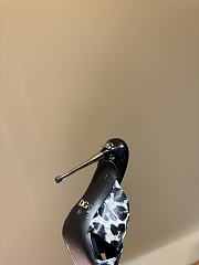 Colestore Dolce & Gabbana Leopard-print Black & White Satin Mules - 2