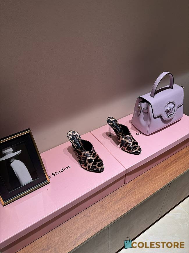 Colestore Dolce & Gabbana Leopard-print Satin Mules - 1