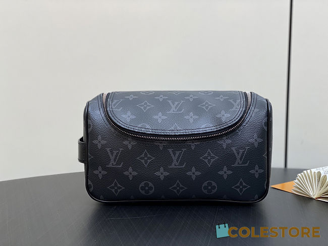 Colestore Louis Vuitton Toiletry Bag Gray Monogram Eclipse 15x12x24.5cm - 1