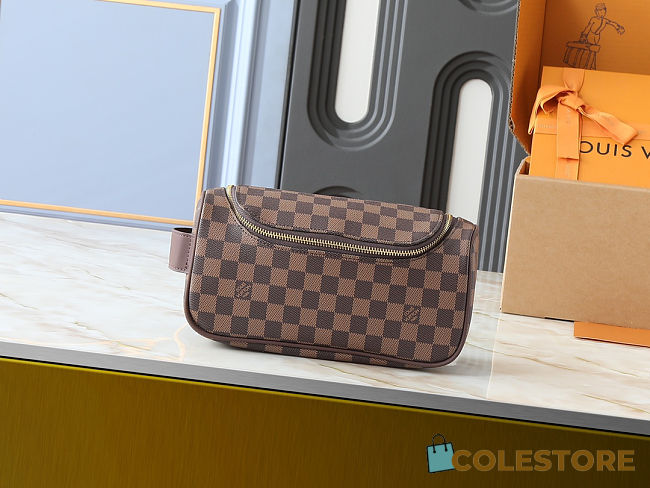 Colestore Louis Vuitton Toiletry Bag Damier Graphite Canvas Brown 20 x 9.3 x 28cm - 1