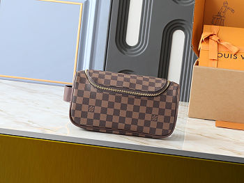 Colestore Louis Vuitton Toiletry Bag Damier Graphite Canvas Brown 20 x 9.3 x 28cm