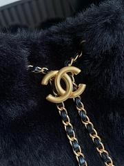 Colestore Chanel 25 Small Handbag Fur Calfskin & Gold-Tone Metal Black 30x26x14cm - 5