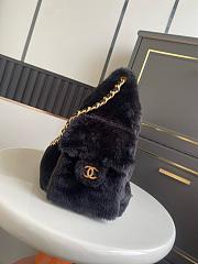 Colestore Chanel 25 Small Handbag Fur Calfskin & Gold-Tone Metal Black 30x26x14cm - 3