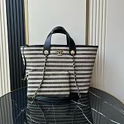 Colestore Chanel Deauville Tote Bag In Black  31x45x28cm - 1