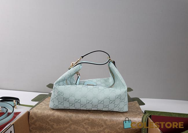 Colestore Gucci Vanity Medium Top Handle Bag Icy Blue GG canvas 27.5x13x14.5cm - 1