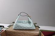 Colestore Gucci Vanity Medium Top Handle Bag Icy Blue GG canvas 27.5x13x14.5cm - 6