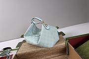 Colestore Gucci Vanity Medium Top Handle Bag Icy Blue GG canvas 27.5x13x14.5cm - 4