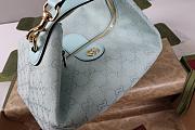 Colestore Gucci Vanity Medium Top Handle Bag Icy Blue GG canvas 27.5x13x14.5cm - 3