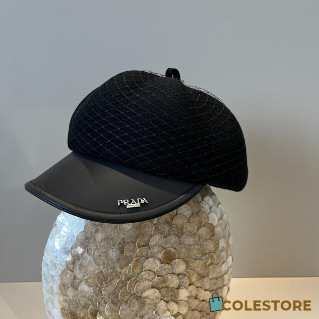 Colestore Prada Veiled Baseball Cap Black - 1