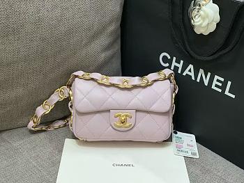 Colestore Chanel Small Flap Bag Pink 19.5cm