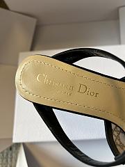 Colestore Dior Capture Heeled Mule Transparent Mesh with Silver-Tone Strass Cannage Motif and Black Suede Goatskin - 3