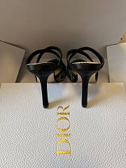 Colestore  Dior Dior Capture Heeled Mule Black Satin with Silver-Tone - 4