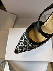 Colestore  Dior Dior Capture Heeled Mule Black Satin with Silver-Tone - 3