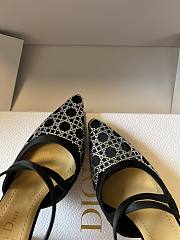 Colestore  Dior Dior Capture Heeled Mule Black Satin with Silver-Tone - 2