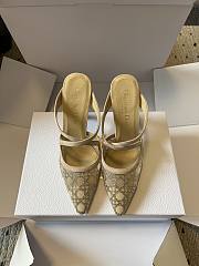 Colestore Dior Capture Heeled Mule Nude Satin with Strass Cannage - 1