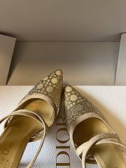 Colestore Dior Capture Heeled Mule Nude Satin with Strass Cannage - 2