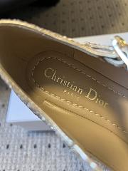 Colestore Very Dior Ballet Flat Gold-Tone Laminated Lambskin and Glitter  - 6