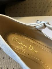 Colestore Very Dior Ballet Flat White-Tone Laminated Lambskin and Glitter  - 6