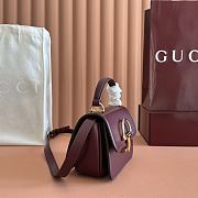 Colestore Gucci Siena Small Top Handle Bag Rosso Ancora Red 19x13x8.5cm - 6