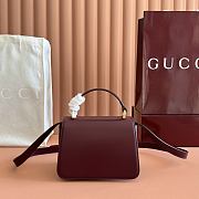 Colestore Gucci Siena Small Top Handle Bag Rosso Ancora Red 19x13x8.5cm - 3