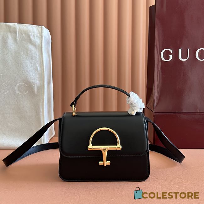 Colestore Gucci Siena Small Top Handle Bag Black 19x13x8.5cm - 1