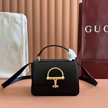 Colestore Gucci Siena Small Top Handle Bag Black 19x13x8.5cm