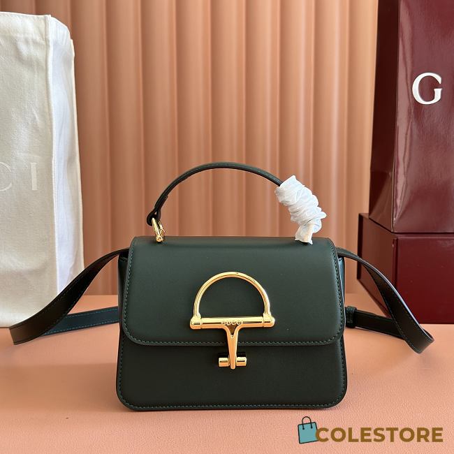 Colestore Gucci Siena Small Top Handle Bag Dark green 19x13x8.5cm - 1