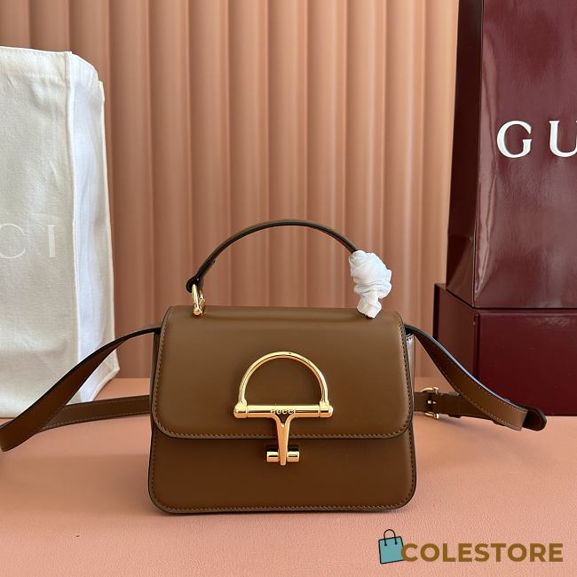 Colestore Gucci Siena Small Top Handle Bag Brown 19x13x8.5cm - 1